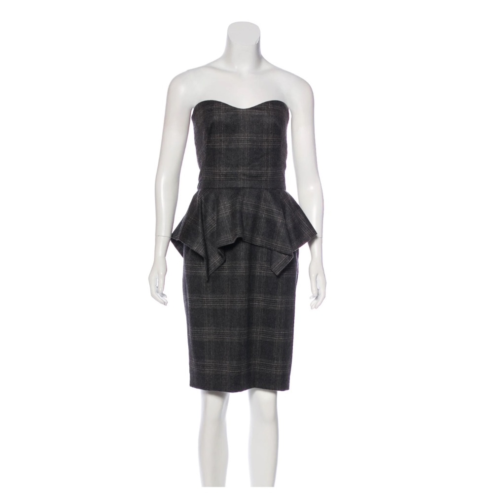 Gucci Strapless Wool Dress